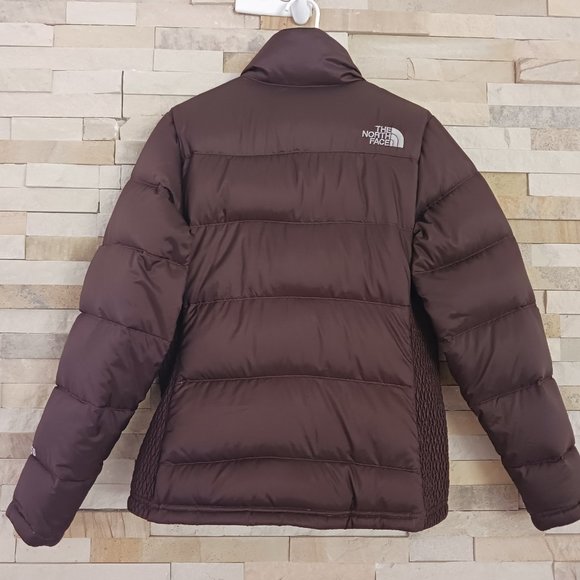 North Face Womens Medium Brown Faux Fur Winter Puffer Down Jacket Ladies Coat M - Picture 9 of 9